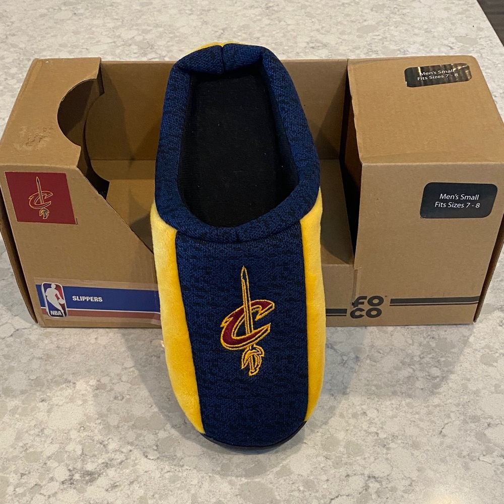 NBA Cleveland Cavalier Blue and Yellow Men's Loafers